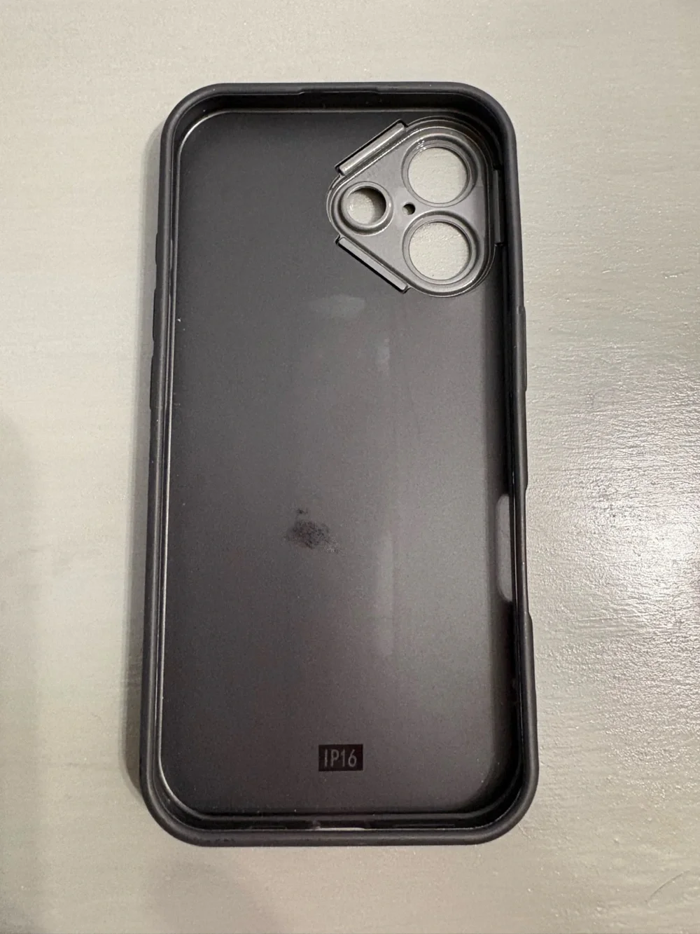 Zebra Stripe Grey & Black Phone Case with Kickstand/loopy. iPhone 16
